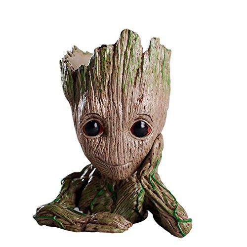 Meka-supplies - Baby Groot Flowerpot Flower Pot Planter Action Figures Guardians of The Galaxy Toy Tree Man Cute Model Toy Pen Pot