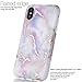 BAISRKE Shiny Rose Gold Marble Design Clear Bumper Matte TPU Soft Rubber Silicone Cover Phone Case Compatible with iPhone X iPhone Xs 5.8 inch - Colourful