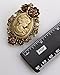 Grace Angel Old Style Cameo Crystal Rhinestone Lady Maiden Flower Pin Brooch BR006
