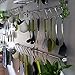 Fasthomegoods Stainless Steel Gourmet Kitchen Wall Rail with 10 Large S Hooks