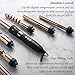 Foxybae 7-in-1 Curling Wand Set - Le’se7en Professional Titanium 7 Interchangeable Curler Set with LCD Display for Temperature Control (Black-Rose Gold)