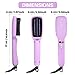 MEXITOP Ionic Hair Straightener Crescent Brush Comb,MCH Ceramic Heating, LED Display, Adjustable Temperatures, Anti Scald Hair Straightening for All Hair Types/4 Bonus Included/Matt Purple