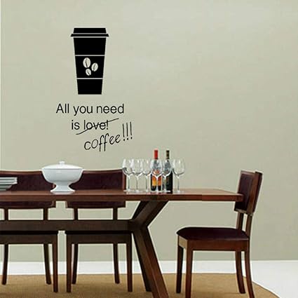 46.9CM * 72CM Todo lo que necesita es amor o decoración de café para la