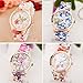 Womens Flower Watches,COOKI Unique Analog Fashion Clearance Lady Watches Female watches on Sale Casual Wrist Watches for Women,Round Dial Case Comfortable Silicone Watch-H17