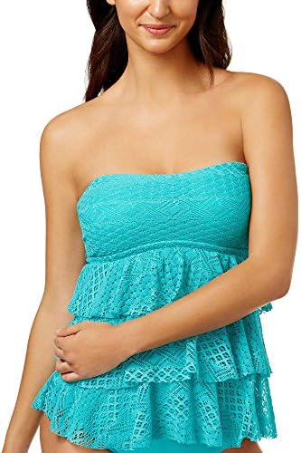 Women's Sky Above Tiered Crochet Tankini Top