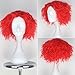Miss U Hair Synthetic Short Curly Hair Mad Hatter Men's Yellow Red Party Copslay lolita Wig