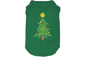WEOKWOCK Merry Christmas Costumes - Funny Graphic Print Vest for Small Large Dog Gift for Puppy Christmas (Green, Medium)