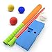 CeleMoon 21 Inch Soft Foam Kids TBall Baseball Bat Toy Set, 6 Colorful Balls + Carrying Bag Included, for Kids 3 Years Old (Orange)