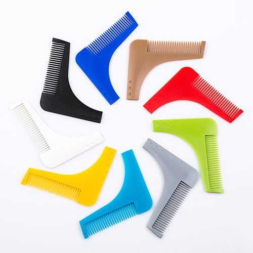 The Perfect Beard Shape Begins With a Template That Helps You To Decorate The Different Styles Of Beard And Shape The Real Men-Big Bearded Template Comb.Yellow