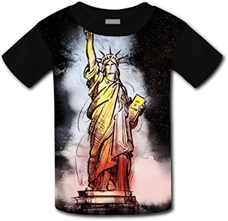 Lady Liberty T-Shirt Unisex Kids Fashion Short Sleeve Tee T-Shirts