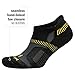 Balega Hidden Contour Impact Resistance / Cushioning Performance No Show Athletic Running Socks for Men and Women (1 Pair), Black/Yellow, Large