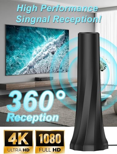 2026 Internal TV Antenna with Integrated High Power Amplifier | Coverage up to 500 Kilometers | 360° Omnidirectional Reception Without Dead Zones for Digital Terrestrial