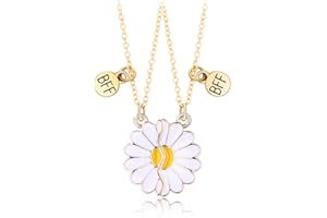 Magnetic Daisy Necklaces for Best Friends Christmas Gifts for 2 Girls Matching BFF Friendship Necklace for Daisy Lovers Besti