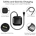 EZCO Compatible with Fitbit Versa Screen Protector Plus Charger [3+1 Pack], Exclusive Charging Dock Cable (Can Charge Case On) Soft TPU Full Coverage Case Cover Bumper Compatible Versa Smart Watch