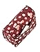 Portable Waterproof Travel Cosmetic Bag - Lady Color Portable Travel Makeup Kit Organizer Bathroom Storage Cosmetic Bag Carry Case Toiletry Bag with Hanging Hook (Wine Flowers)