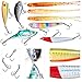Fiscan Fishing Lures kit Set,Lure Tackle Connected Kinds of Fishing Lures Including Hard Lure Minnow Popper Crankbaits VIB Topwater Diving Floating Lures, Worm Spoons Other Saltwater Freshwater Lures
