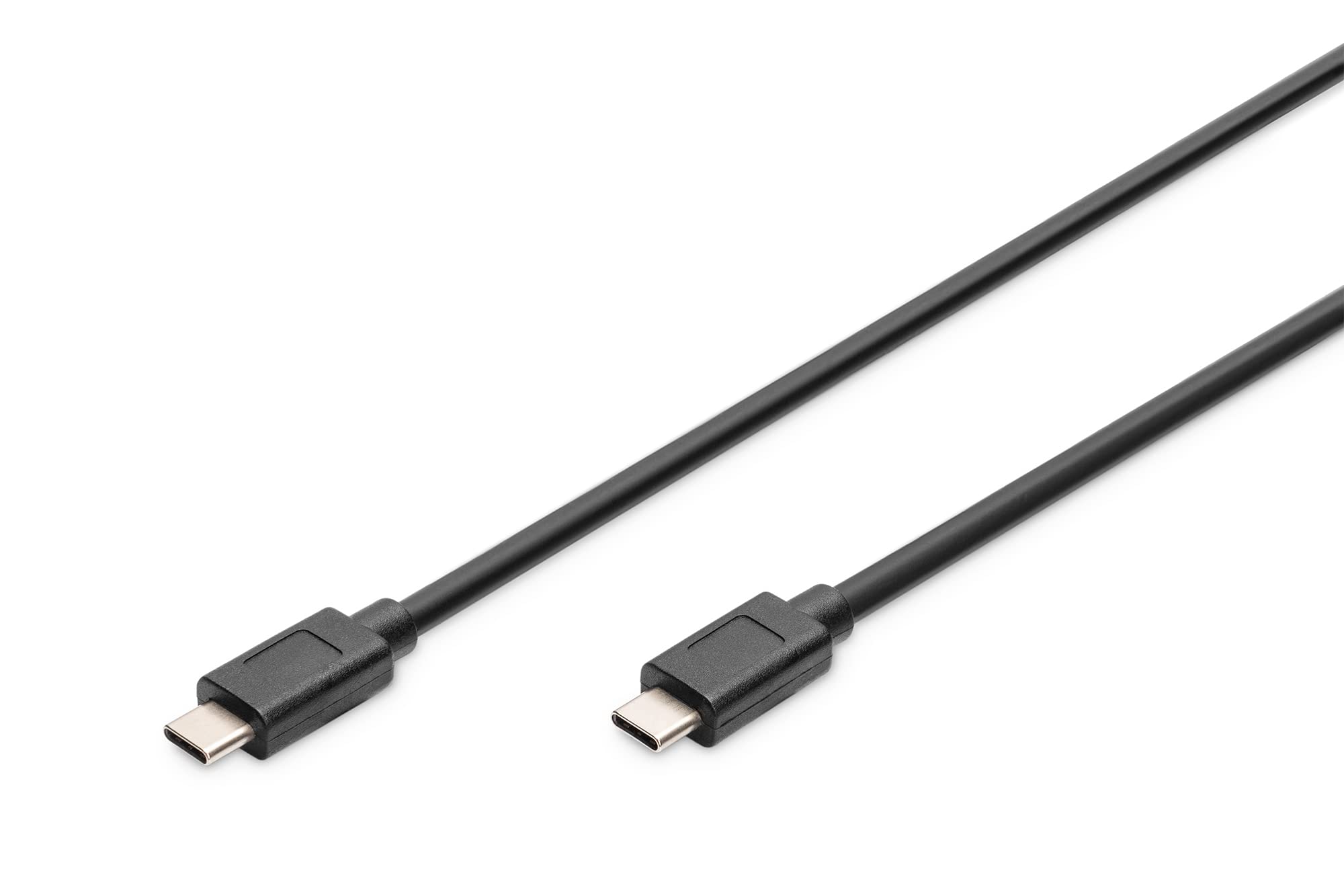DIGITUS USB-C cable – 1 m – USB 3.2 Gen2 – 10 Gbps – Type-C to Type-C – 100W power delivery – for smartphones, notebooks, tablets – black