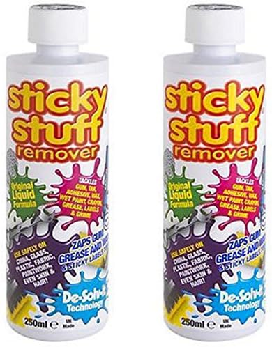 2 X De-Solv-it Sticky Stuff Glue, Chewing Gum, Paint &amp; Residue Remover 250ml by sticky stuff remover