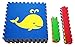 SoftTiles Nautical Ocean Theme Interlocking Kids & Baby Foam Play Mat Blue, Red, Orange, Yellow, Lime- Large 2' Floor Tiles-(6.5'x6.5') SCNAUBROYL