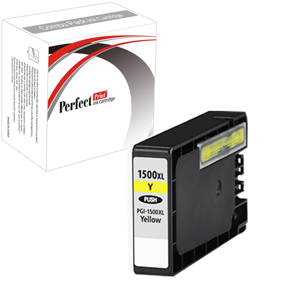 Yellow PerfectPrint Compatible Ink PGI-1500XL for Canon MAXIFY MB2000 MB2050 MB3000 MB2350