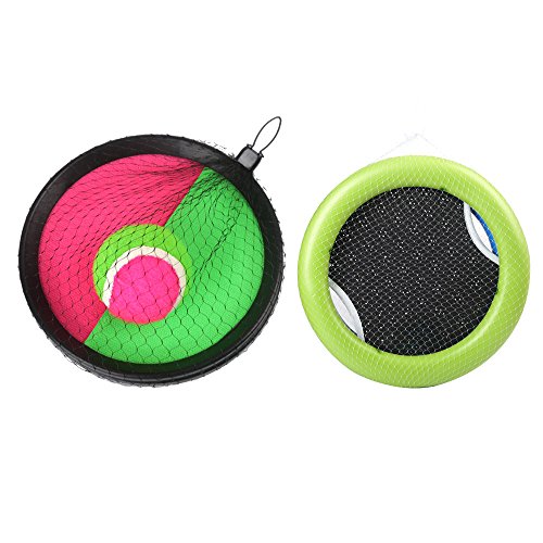 ZUINIUBI Flying Disc Trampoline Paddle & Ball Set Frisbee Disk Game Toss and Catch Bat with Ball Outdoor Sports for Adults Kids - Thumbnail 6