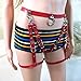 Women's Leather Garter Body Cage Harness Waist Belts Adjustable Halloween Punk Club Costumes(YL-21Red)