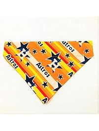 Houston Astros Retro Throwback Pattern Dog Bandana No-Tie