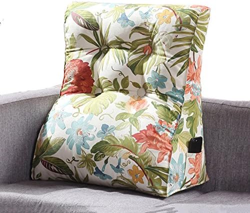 ANDEa Printed Triangle Cushion, Bedroom Bedside Pillow Office Waist Pillow Backrest Neck Pillow Pillow Bed Pad Sofa Pillow Waist Pad 45-55cm Originality ( Color : #3 , Size : 60*55CM )