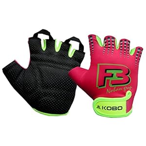 Kobo Ladies Exercise Weight Lifting Grippy Hand Protector Padded Gym & Fitness Gloves (Large)