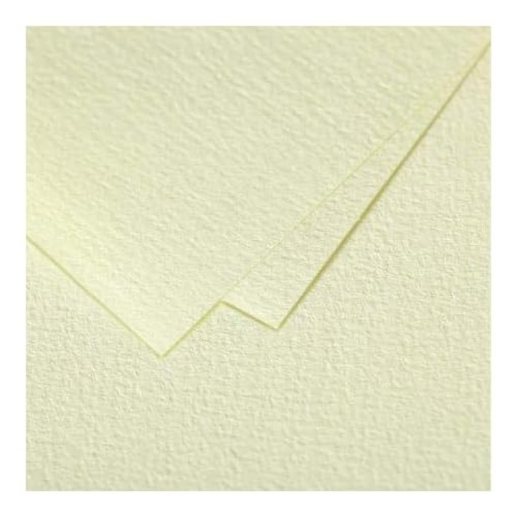 Clairefontaine - Ref 48205C - Pollen Grained Paper (Pack of 25 Sheets) - A4 Sized, 210gsm Grained Card, Acid Free, Inkjet & Laser Printer Compatible - Lime Green