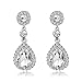 Gorgeous Austrian Crystal Rhinestone Wedding Bridal Teardrop Drop Dangle Earrings