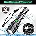 Brionac LED Rechargeable Flashlight High Lumens, Super Bright Waterproof Flashlights Pocket-Sized, 5 Modes, for Camping, Biking, Walking, Outdoor or Gift-Giving (Battery Included)