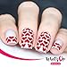 Whats Up Nails - Heart Lines Nail Stencils Stickers Vinyls for Nail Art Design (2 Sheets, 24 Stencils Total)
