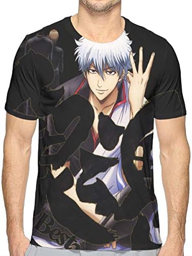 allenshopping Gintama 3D Printed Men's/Boys Short Sleeve T Shirts O-Neck Casual Top Tees