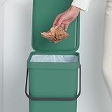 Brabantia Sort & Go Recycle Bin 40L Grey with Stay-Open Lid view 9
