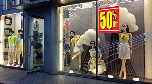 50% Off 18"x24" Store Business Retail Sale Promotion Signs