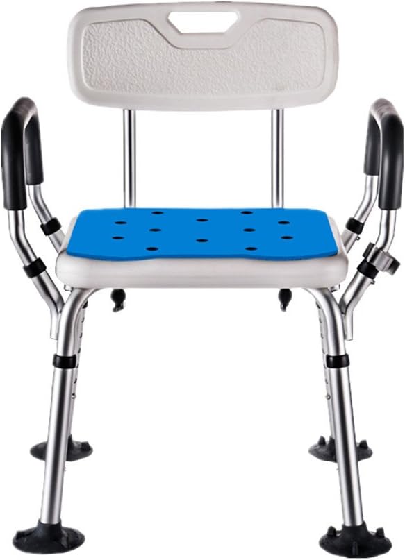 HDENDEN Detachable Shower Stool Aluminum Alloy With Sucker With Armrests With Cold Pad Adjustable Shower Chair Be Applicable In Elderly Disabled Pregnant Woman Child