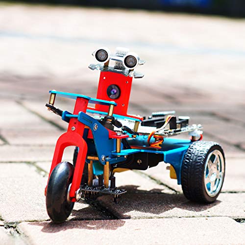 Yahboom WiFi Smart Robot Car Learning Kit for Raspberry Pi 3B+ Programming Robotics Vehicle Kit Camera Video Wireless Electronic Toys with Detail Manual(Raspberry Pi not Include)