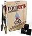 Cocourth Natural Organic Coconut Hookah Charcoal 72 Extra Large Cubes Pieces Flat 1kg Box of Shisha Coal With Starbuzz Coal Tongs