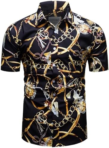 black and rose gold mens dress shirt Elvqul Mens Shirts Formal Rose Gold Long Sleeve Turndown Collar Shirts for Men, Men's, Size: Large