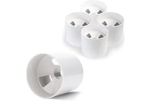 4 Pcs Golf Hole Cup - Ling-Luo 4" ABS Ivory White Putting Cup with Drain Holes - Indoor/Outdoor Backyard Practice Green Acces