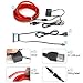 USB EL Wire, 9ft EL Neon Wire Red DC 5V Neon Lights Sewable Electroluminescent Wire/El Wire for Car Interior Automotive Décor with 6mm Sewing Edge