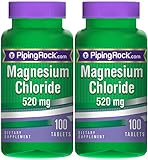 Piping Rock Magnesium Chloride 520 mg 2 Bottles x 100 Tablets Dietary Supplement