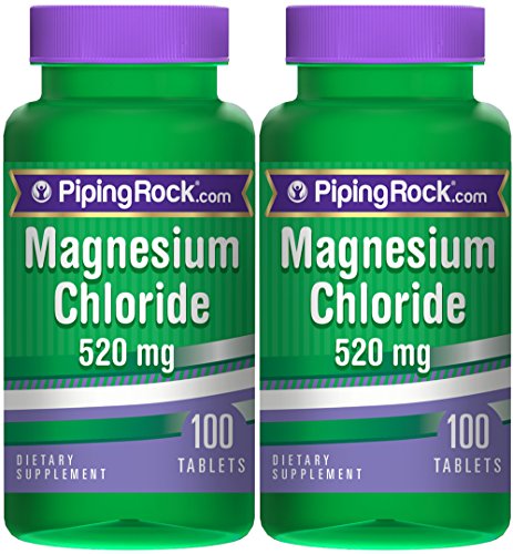 Piping Rock Magnesium Chloride 520 mg 2 Bottles x 100 Tablets Dietary Supplement