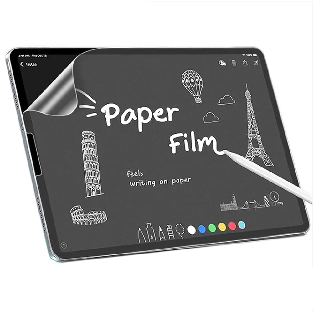 PORRVDP 2 Pieces Matt PET Paper Screen Protectors Compatible With Realme Pad Paper Gloss Anti-Glare Anti-Fingerprint Matte Screen Protector for Drawing, Writing and Notes