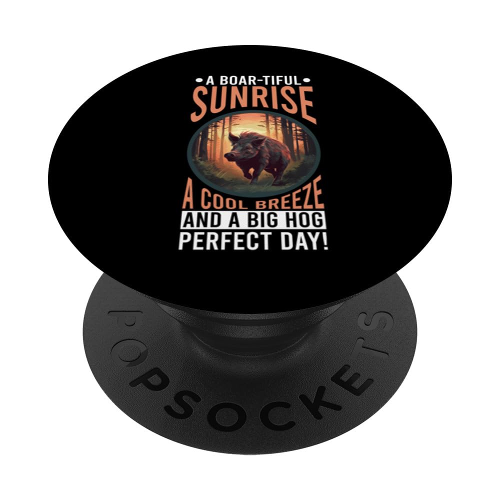 Hog Removal Technician Quote for Wild Hog Hunting PopSockets Swappable PopGrip