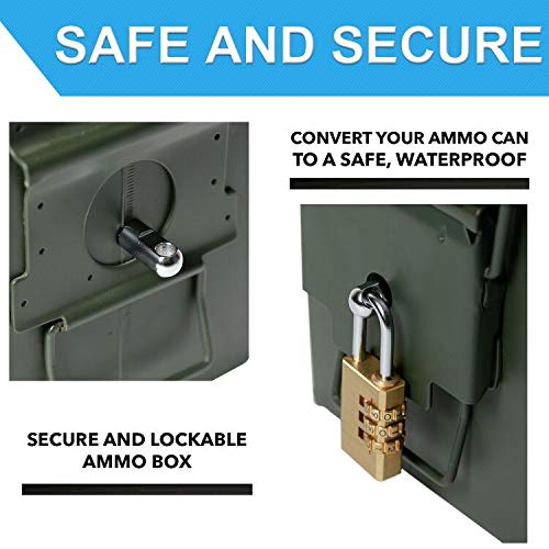 XMJY Ammo Can Locking Hardware Kit .50 Cal, Fat 50,l 30 Cal, 20 mm, 40