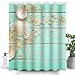 Uphome Beach Fabric Shower Curtain, Aqua Seashell and Starfish on The Coastal Cloth Shower Curtain Heavy Weighted Waterproof, Batower Curtain Heavy Weighted Waterproof, Bathroom Sea Decorations, 72x72