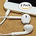 Earbuds , [2 Pack] tamACX Earphone In-Ear Headphone Stereo Headset with Mic/Remote Control for 7/7 Plus/6/6 Plus/6S/6S Plus,SE/5S/5C/5 Android Galaxy Edge S8 S7 S6 S5 S4 Note