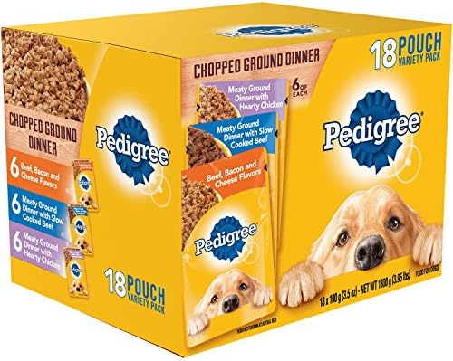 PEDIGREE Pouches 18 Flavor Dog Food Variety Pack (Chopped Ground Dinner)